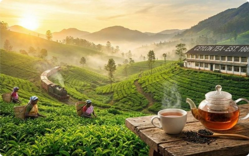 Cao nguyên đồi chè ở Sri Lanka Cao nguyên đồi chè ở Sri Lanka