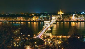 Dòng sông Danube ở giữa thành phố Budapest