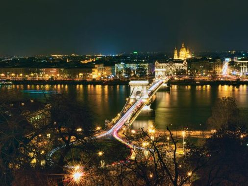 Dòng sông Danube ở giữa thành phố Budapest